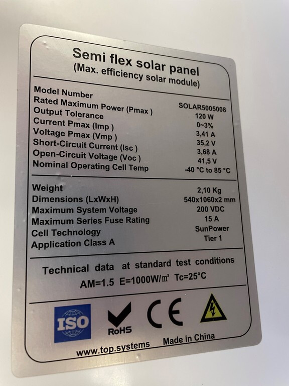 Flexpaneel 110Wp flush (1060x540x2mm) Image