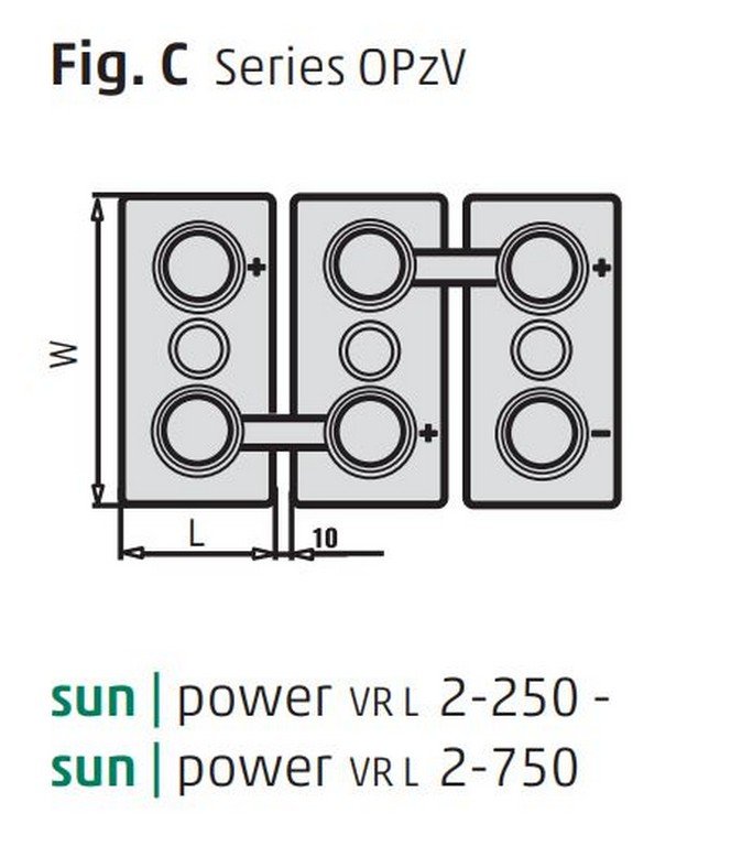 Hoppecke sun power VR L 2 - 250 accu Image