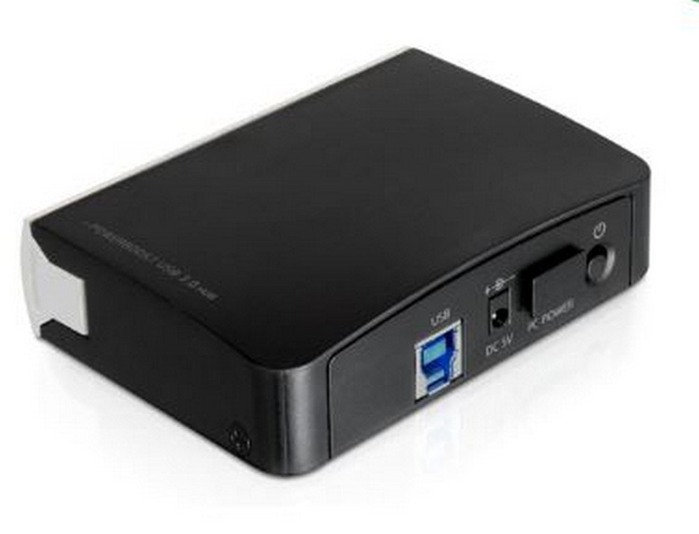ACT USB Hub 3.2, 4x USB-A, met stroomadapter, zwart Image