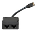 RJ45-splitter 1xRJ45 male/15cm cable/2xRJ45 female Image