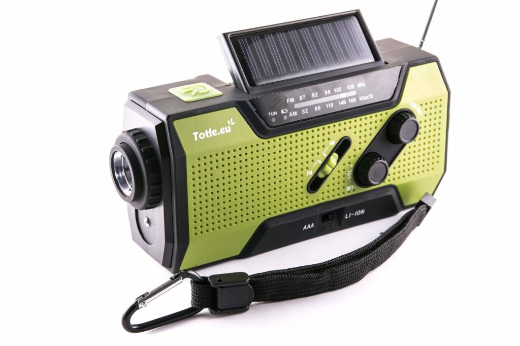 Totle Ultimate Noodradio - 2000mah - Leeslampje - Opwind baar - Groen