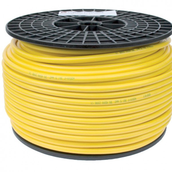 Ronde PVC kabel H05VV-F geel 3x2,5mm²  per 75 meter rol