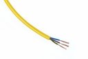 Ronde PVC kabel H05VV-F geel 3x1,5mm²  per meter