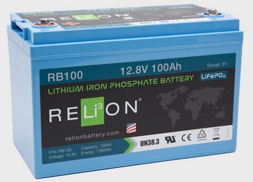 [6013745512534] Relion RB 12V/100Ah LiFePO4 accu