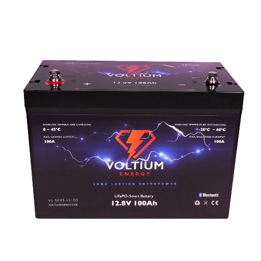 [7434817966939] Voltium Energy LiFePO4 Lithium Batterij 12,8 Volt 100Ah 1280Wh