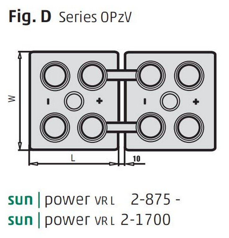 Hoppecke sun power VR L 2-1500 Image