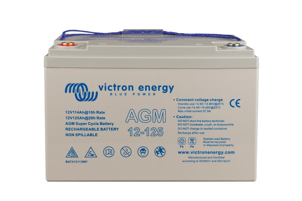 Victron accu AGM Super cycle 12V/125Ah (M8) Image