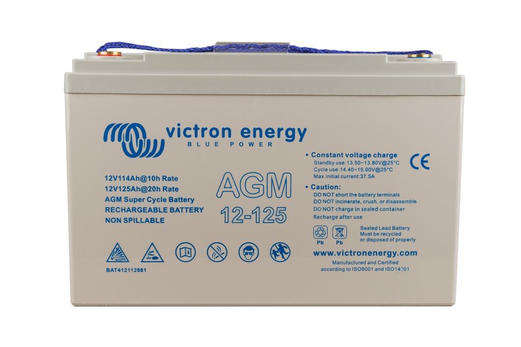 Victron accu AGM Super cycle 12V/125Ah (M8) Image