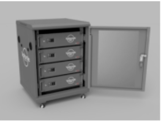 Voltsmile - RPC 14U Cabinet - Geschikt Voor Tot 4 Batterijen -  Inclusief RPC Kabelset