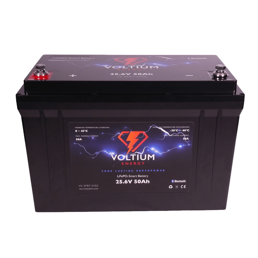 Voltium Energy LiFePO4 Lithium Batterij 25,6 Volt 50Ah 1280Wh