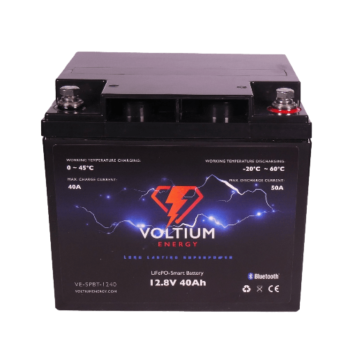 [7434817838854] Voltium Energy LiFePO4 Lithium Batterij 12,8 Volt 40Ah 512Wh